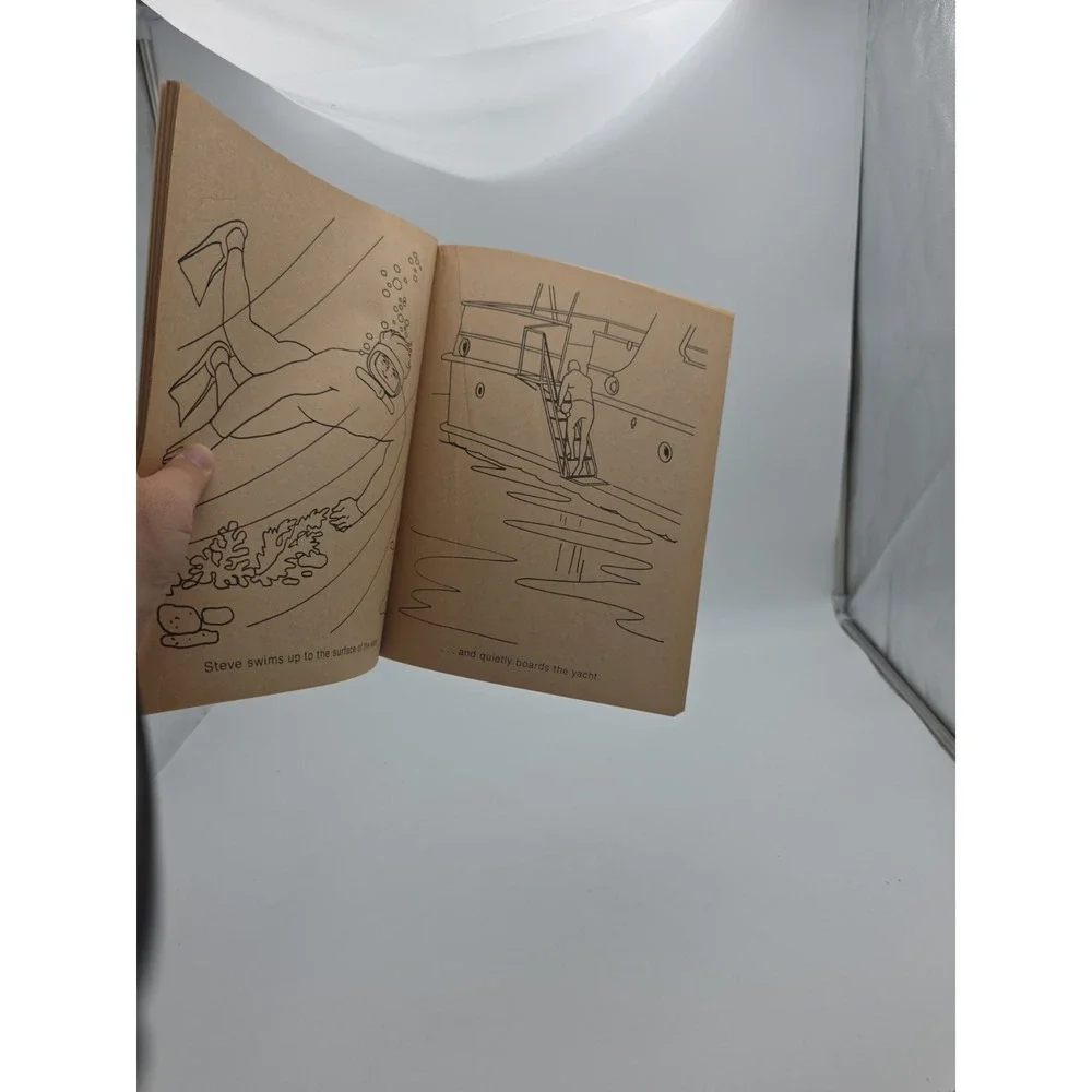 Vintage 1974 Artcraft THE SIX MILLION DOLLAR MAN Coloring Book (Not Colored In)